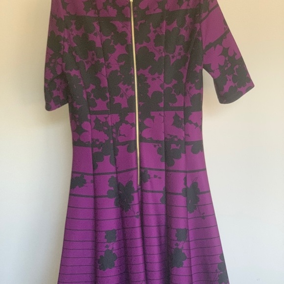 Julian Taylor New York Purple & Teal Circle Skirt Dress, 10 - Picture 6 of 9